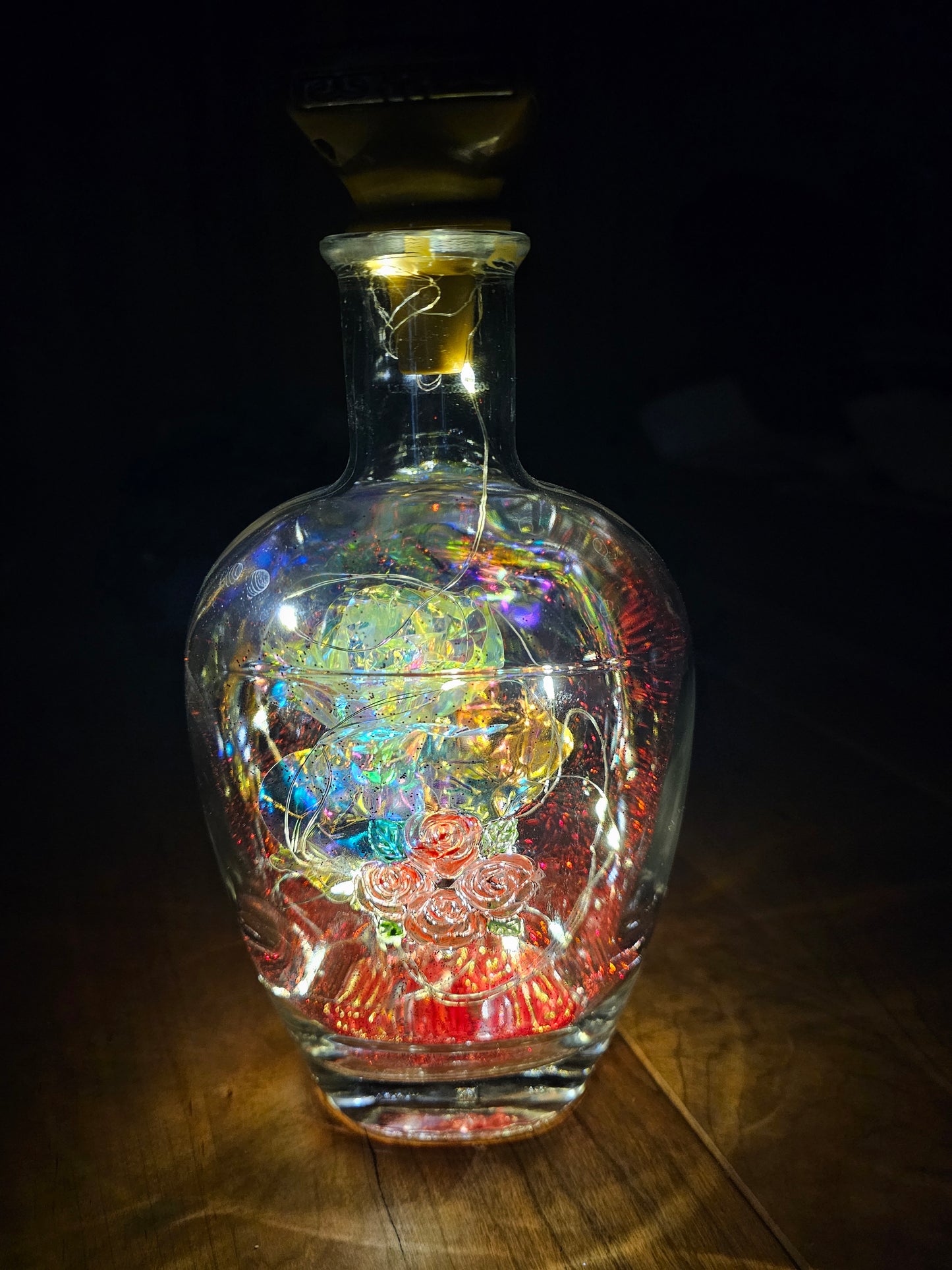 Iridescent Rose Fairy Bottle
