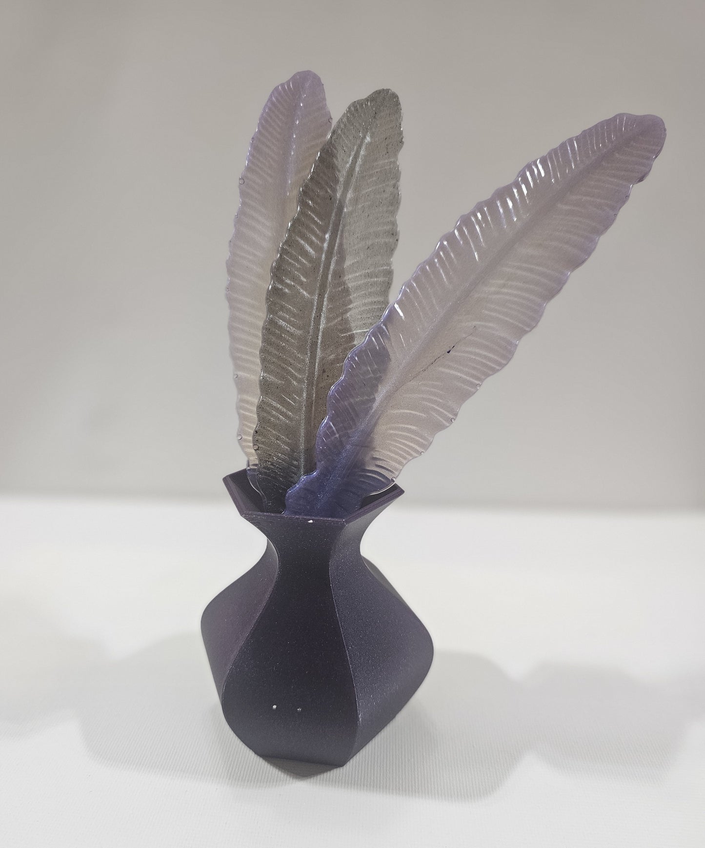 Purple and Grey Feather Bookmark Set