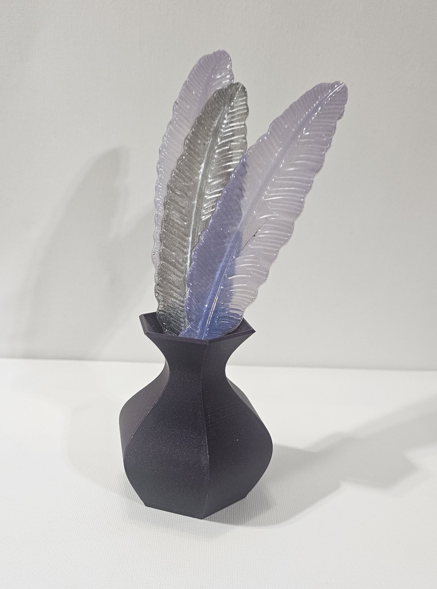 Purple and Grey Feather Bookmark Set