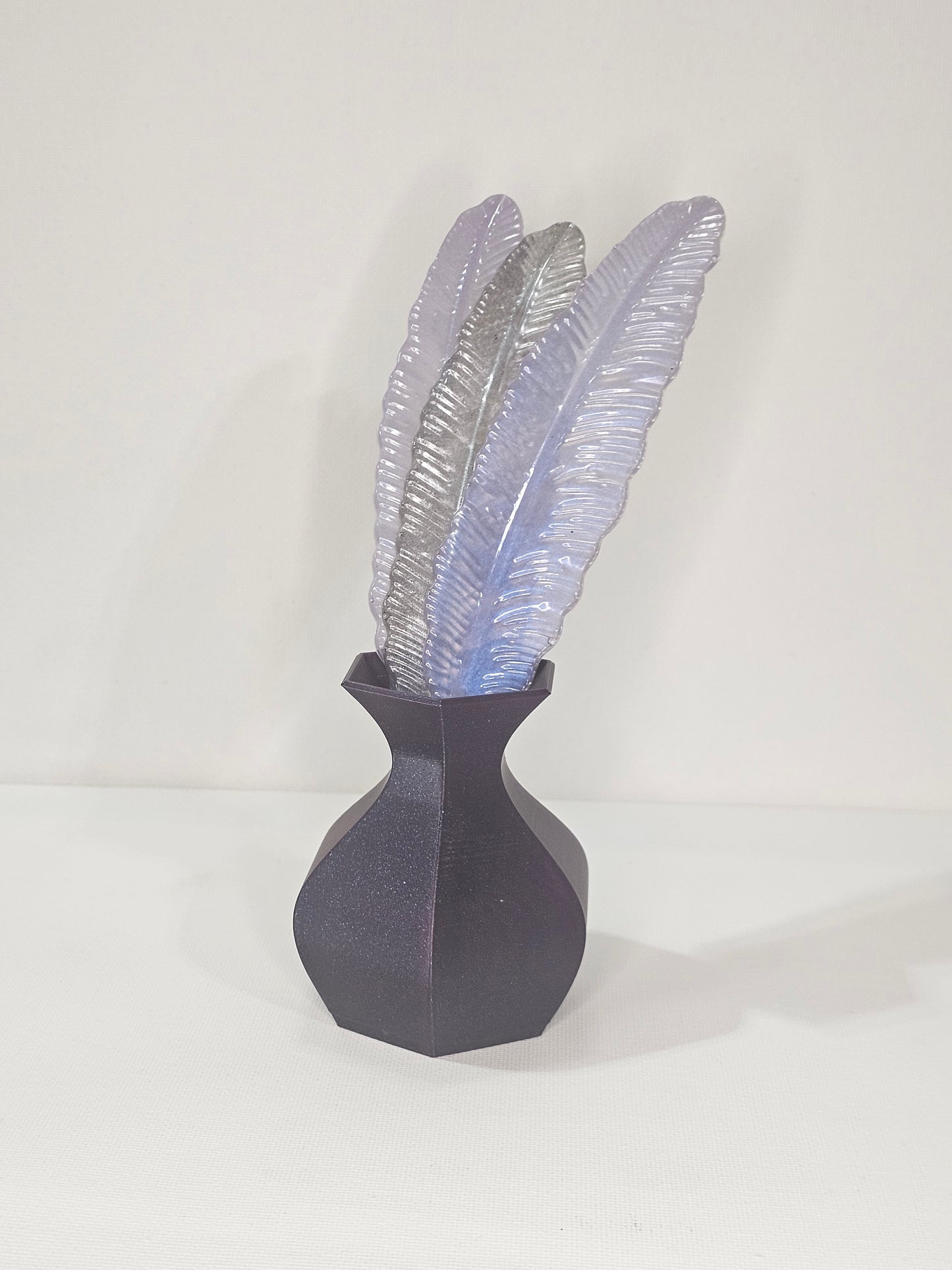 Purple and Grey Feather Bookmark Set