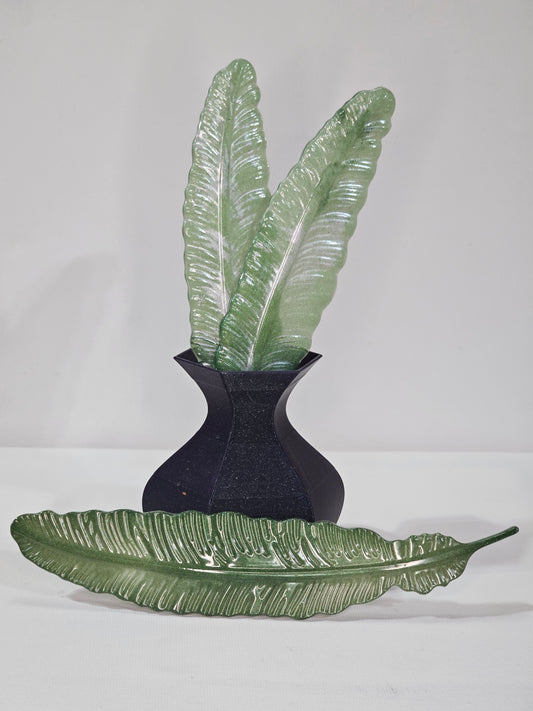 Green and Silver Feather Bookmark Set