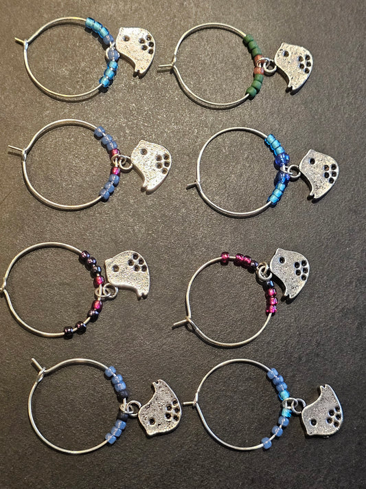 Bird Wine Charms x8