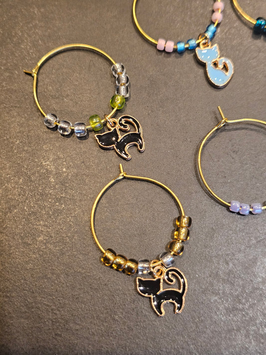 KittyCat Wine Charms x8