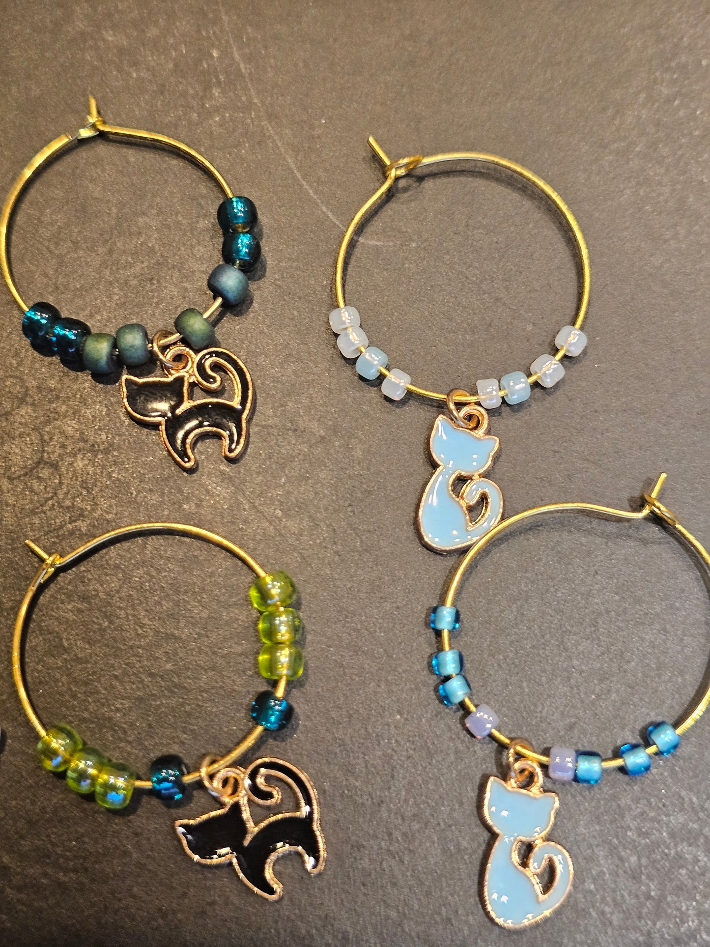 KittyCat Wine Charms x8