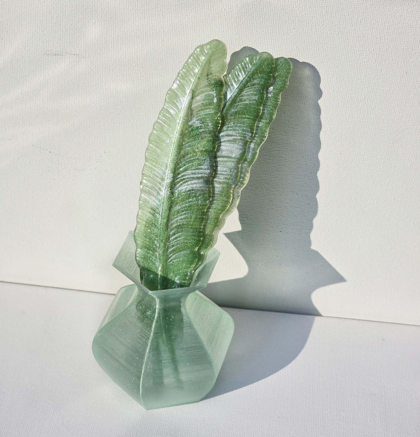 Green and Silver Feather Bookmark Set