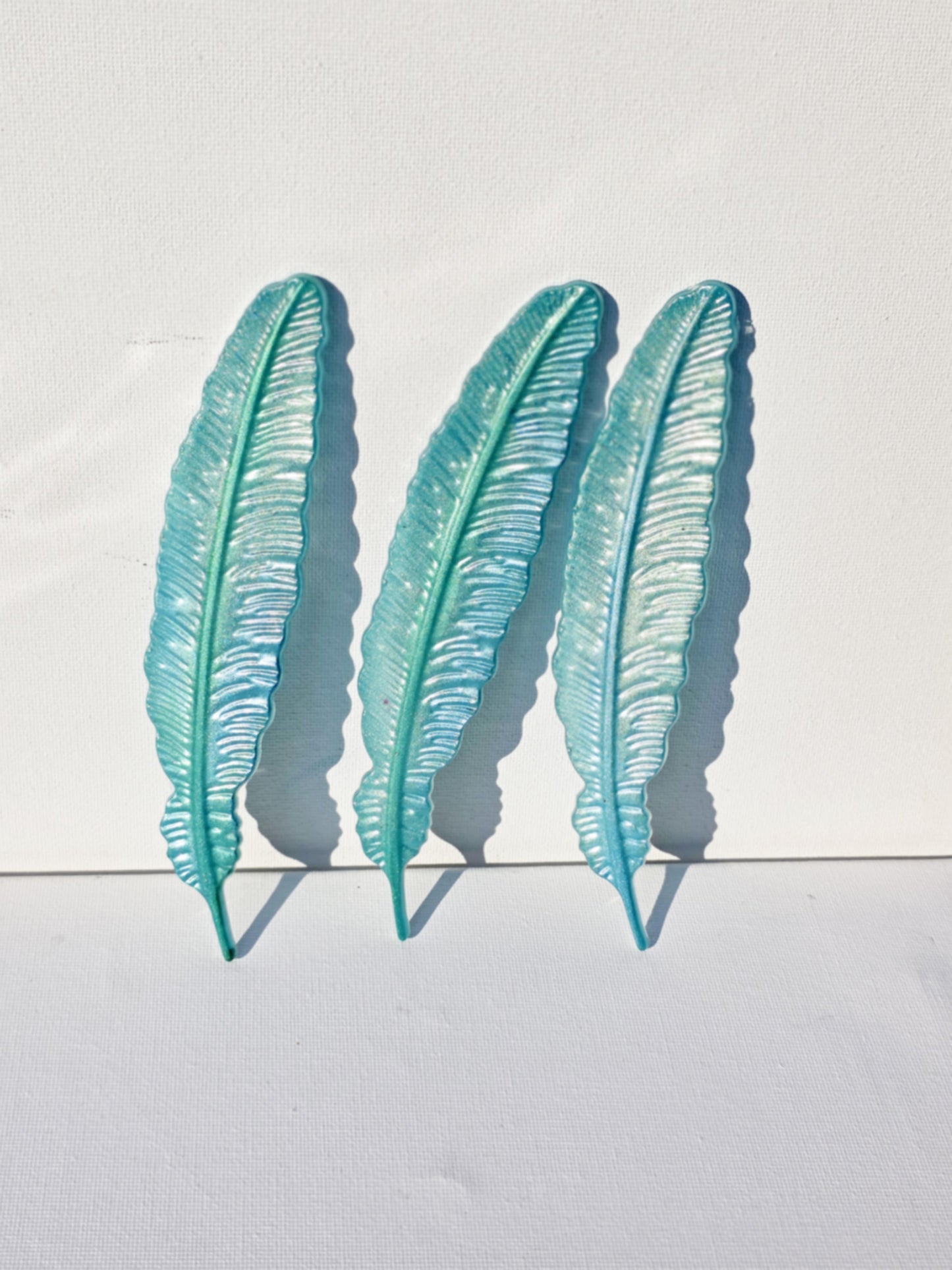 Seafoam Feather Bookmark Set