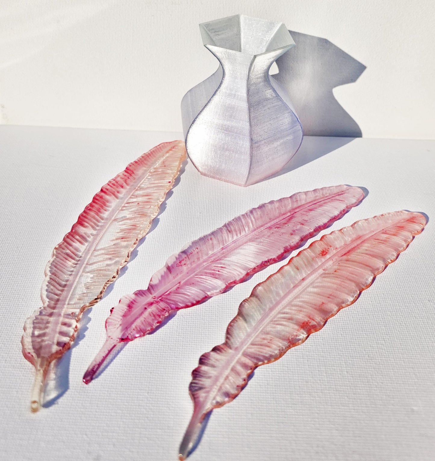 Pink/Purple Feather Bookmark Set