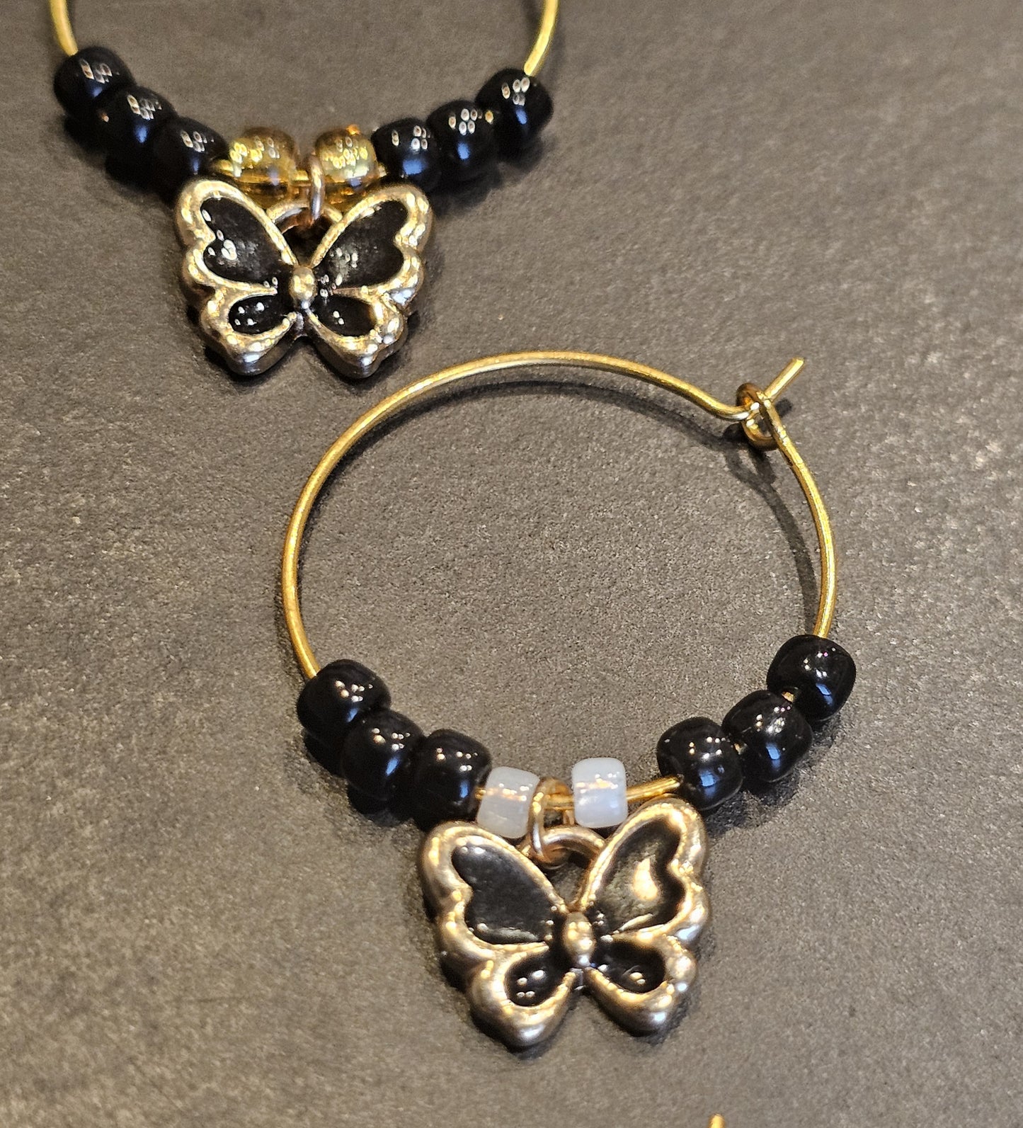 Butterfly Wine Charms x8