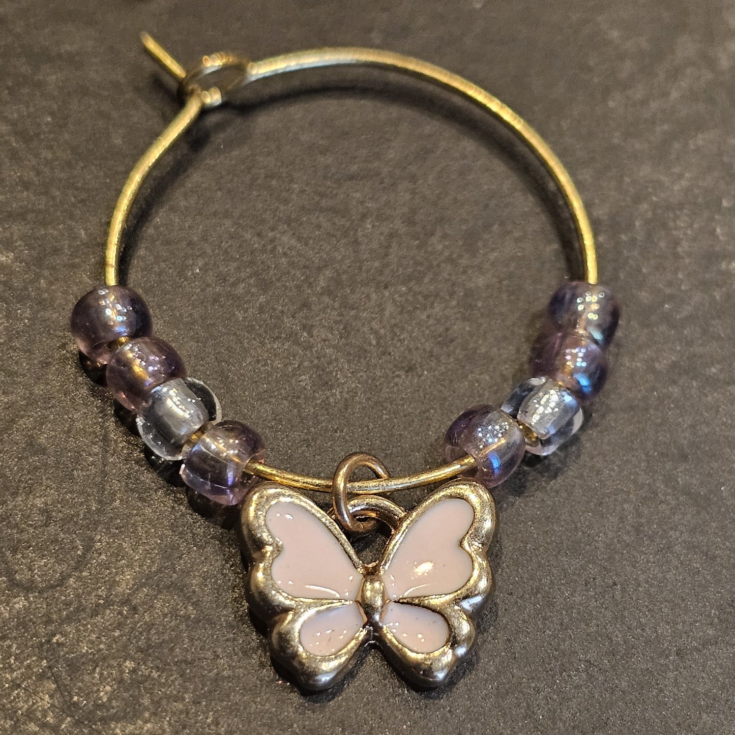 Butterfly Wine Charms x8