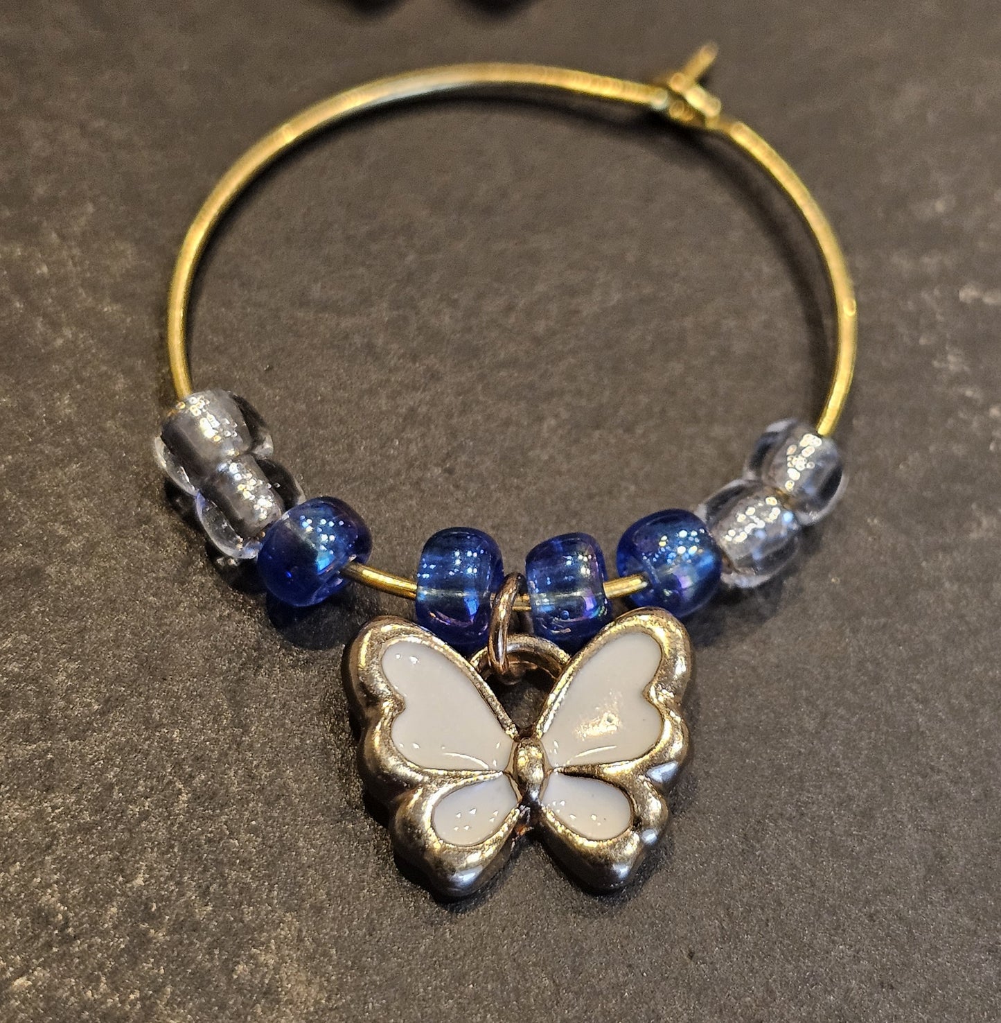 Butterfly Wine Charms x8
